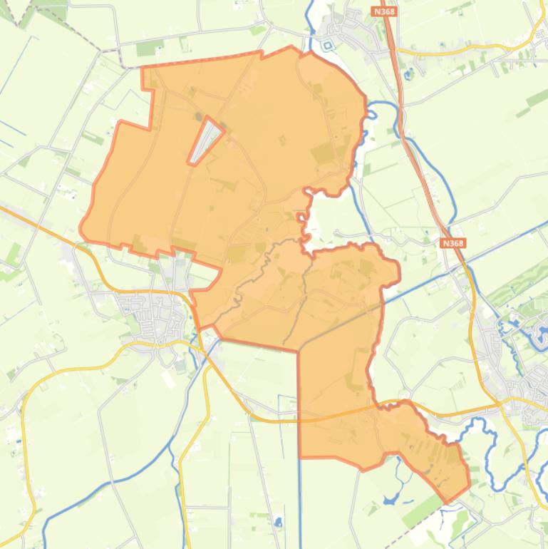 Kaart van de buurt Onstwedde Buitengebied Noord.