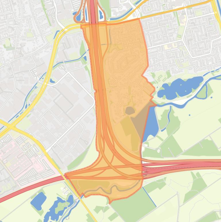 Kaart van de buurt Ooievaarsnest.