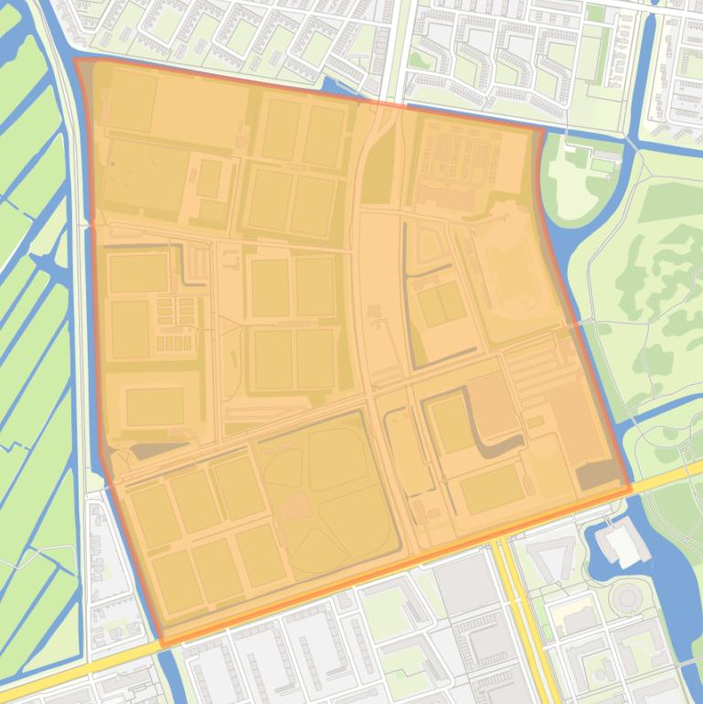 Kaart van de buurt Ookmeer.