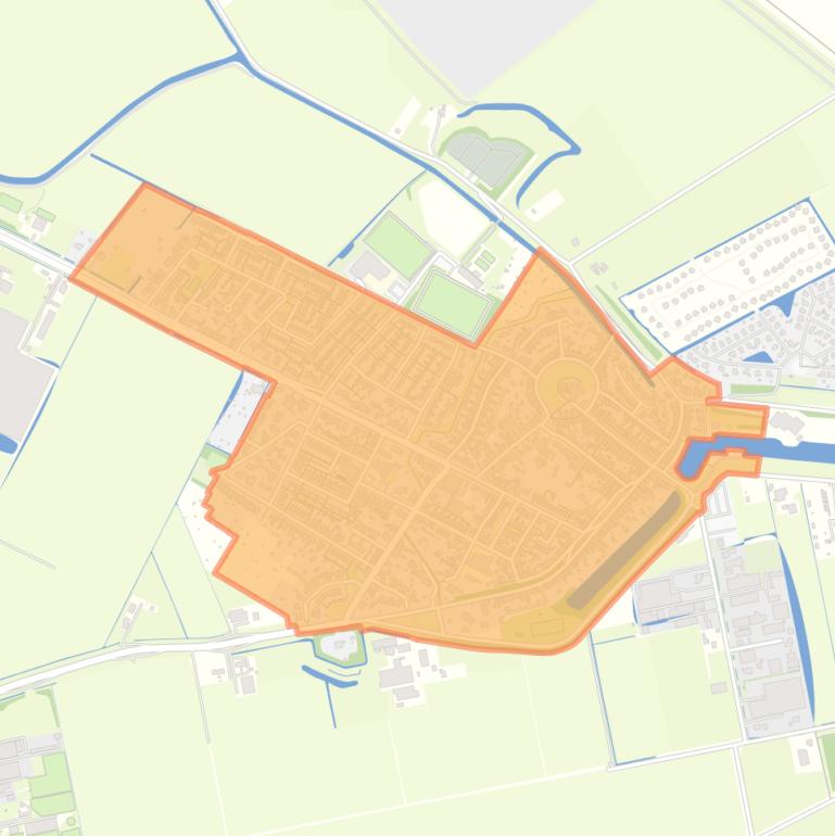 Kaart van de buurt Ooltgensplaat woonkern.