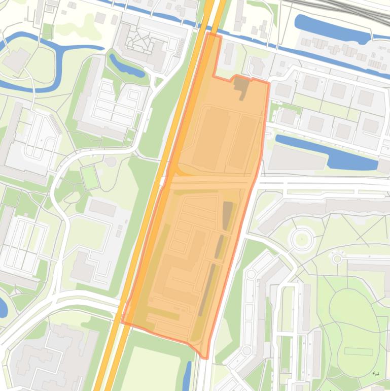 Kaart van de buurt Oost 1.