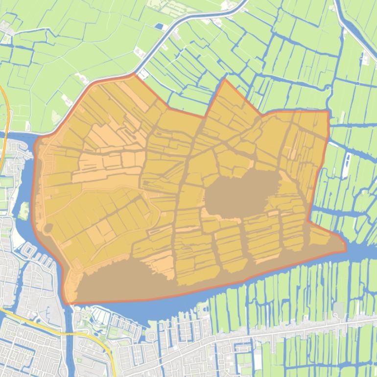 Kaart van de buurt Oost-Knollendam.