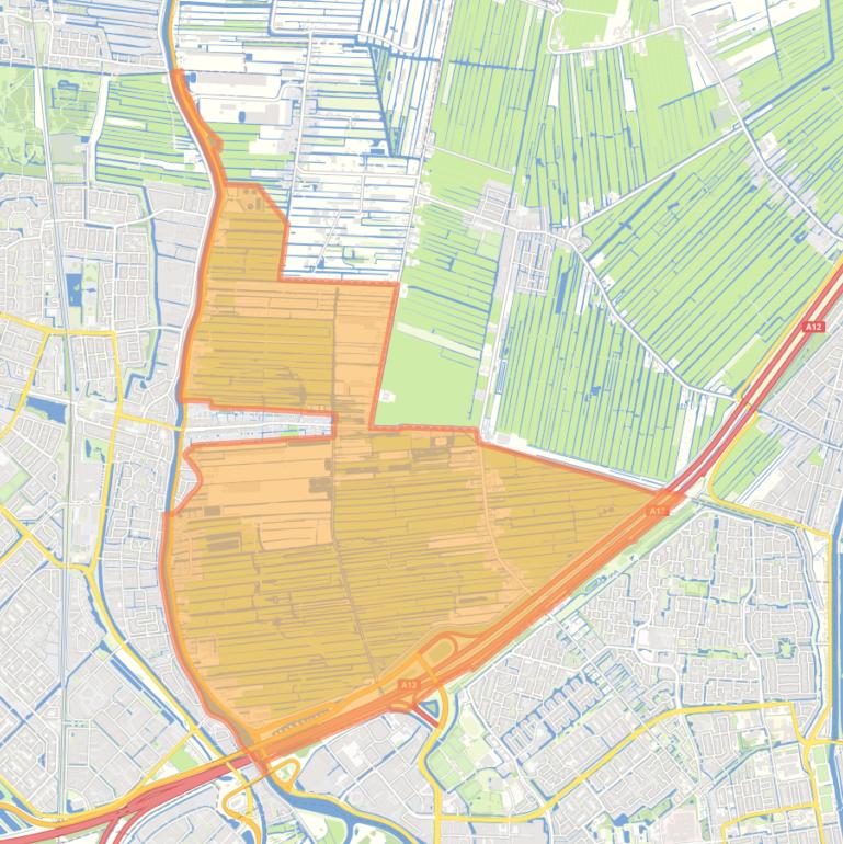 Kaart van de buurt Oost.