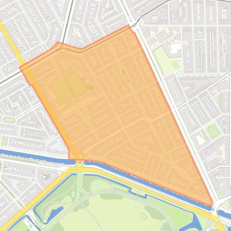 Kaart van de buurt Oostbroek-Zuid.