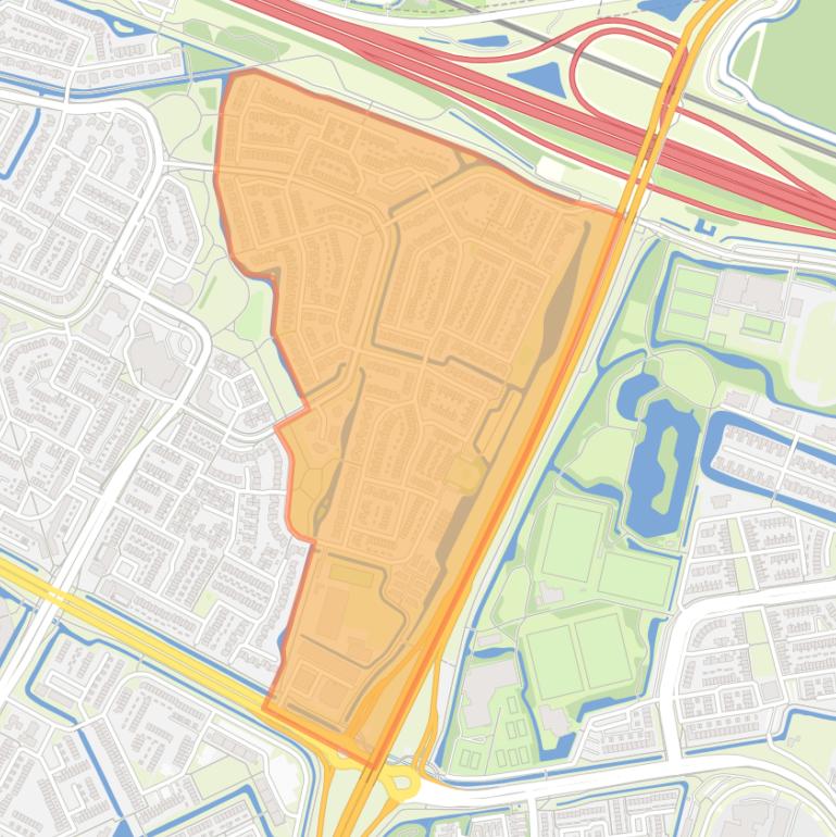 Kaart van de buurt Oostdonk.