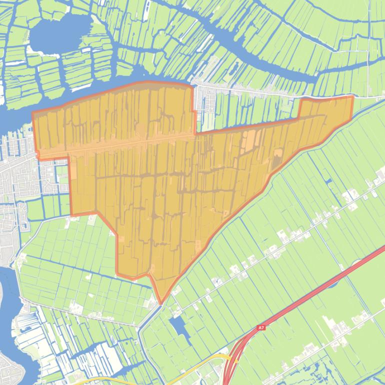 Kaart van de buurt Oosteinde.