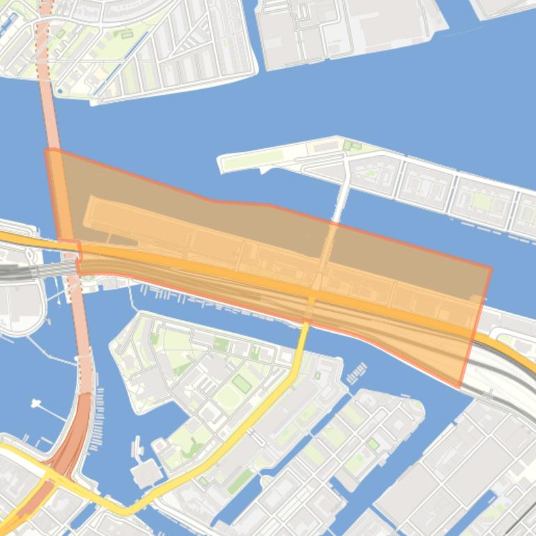 Kaart van de buurt Oostelijke Handelskade.