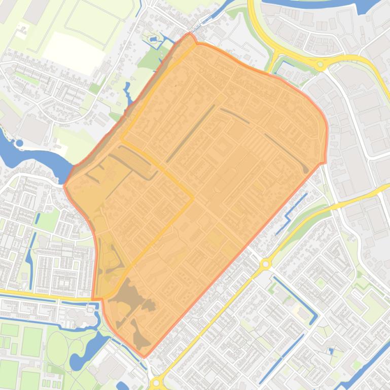 Kaart van de buurt Oostendam.