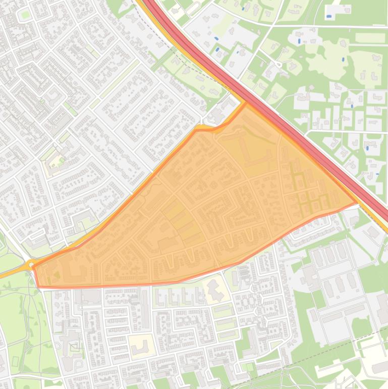 Kaart van de buurt Ooster Eng-Noord.
