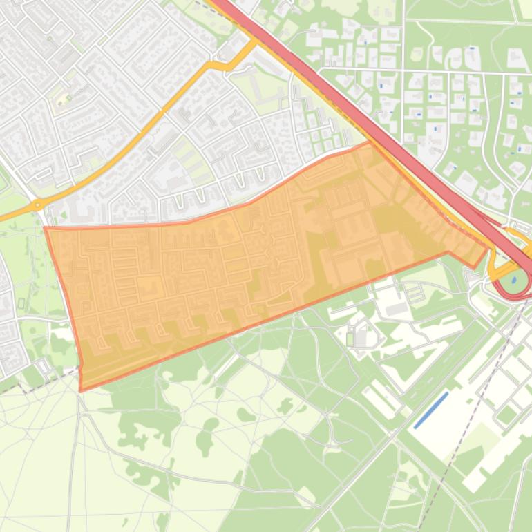 Kaart van de buurt Ooster Eng-Zuid.