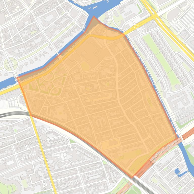 Kaart van de buurt Oosterpoort.