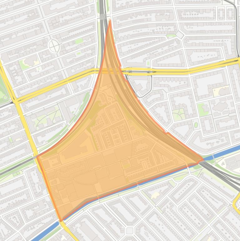 Kaart van de buurt Oostpoort.