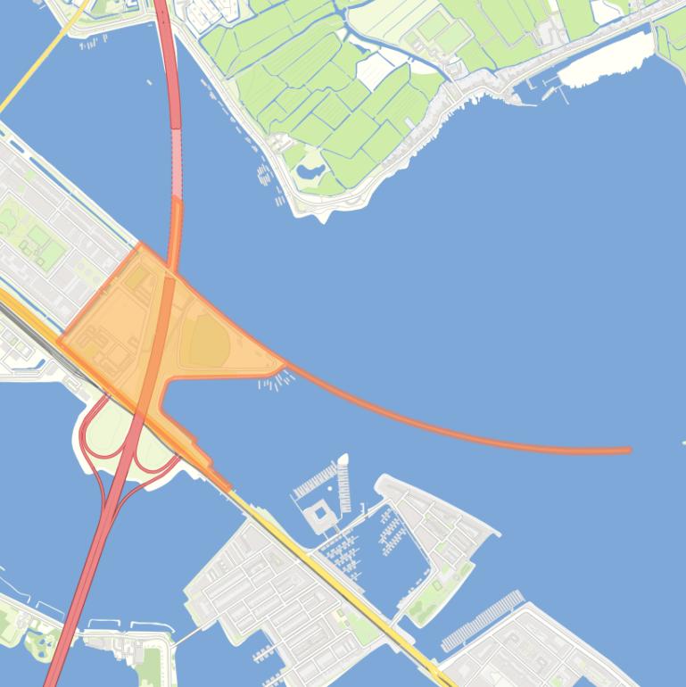 Kaart van de buurt Oostpunt Zeeburgereiland.