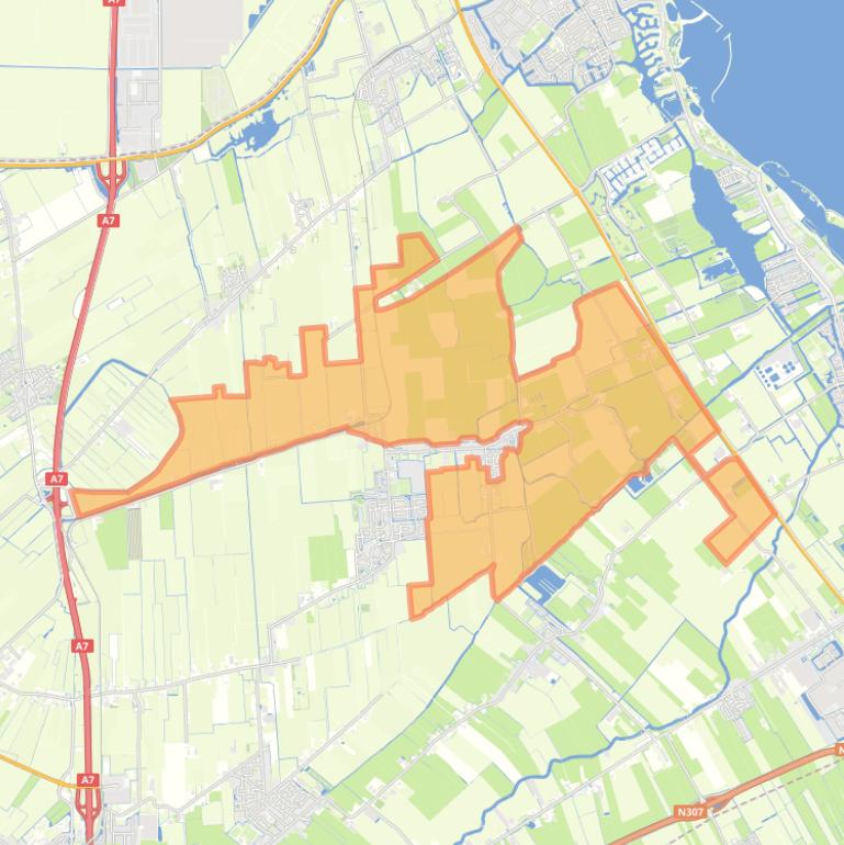 Kaart van de buurt Oostwoud Buitengebied.