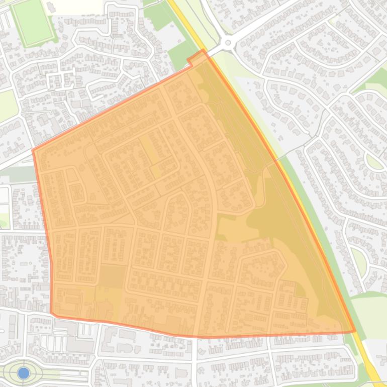 Kaart van de buurt Op de Vos.