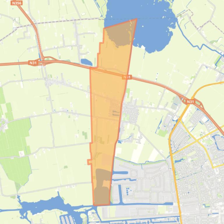 Kaart van de buurt Opeinde boven de Vaart.