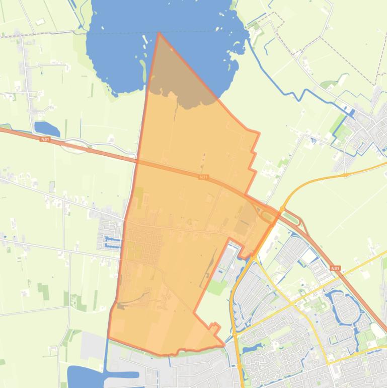 Kaart van de buurt Opeinde onder de Vaart.