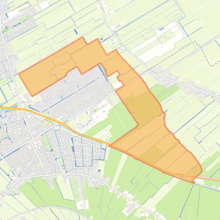 Kaart van de buurt Opmeer Buiten.