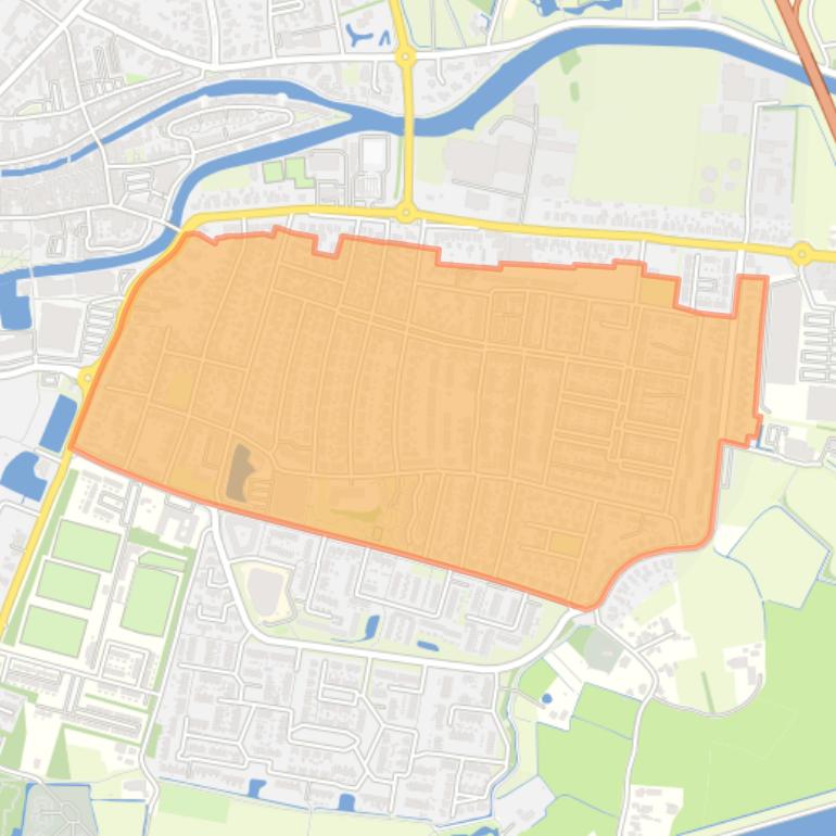 Kaart van de buurt Opwierde Noord.