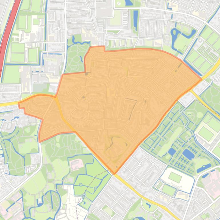 Kaart van de buurt Oranje Nassau.