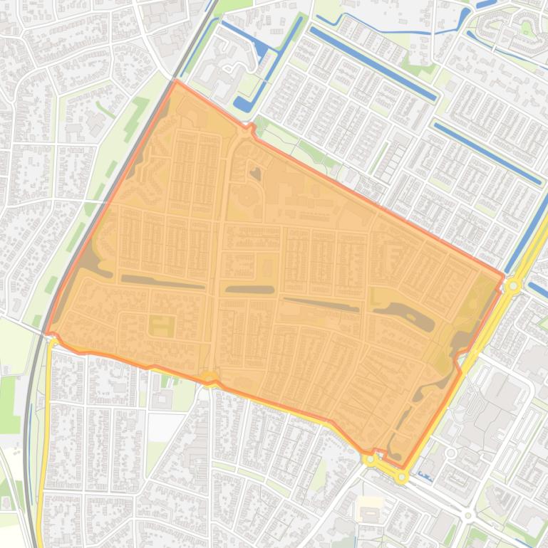 Kaart van de Oranjebuurt.