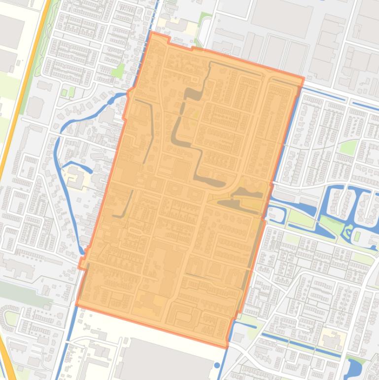 Kaart van de Oranjebuurt.