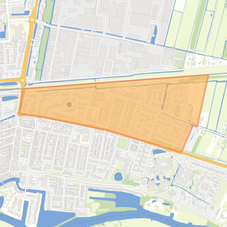 Kaart van de Oranjebuurt-Noord.