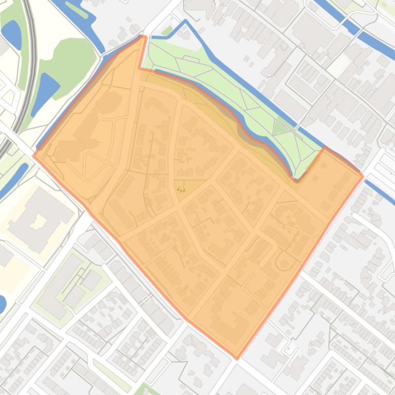 Kaart van de Oranjebuurt.