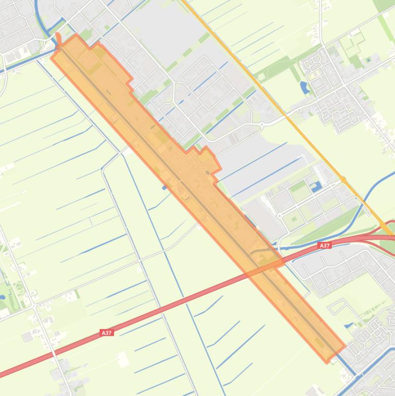 Kaart van de buurt Oranjedorp.