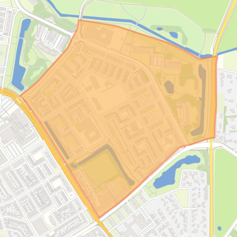 Kaart van de buurt Oranjekwartier.