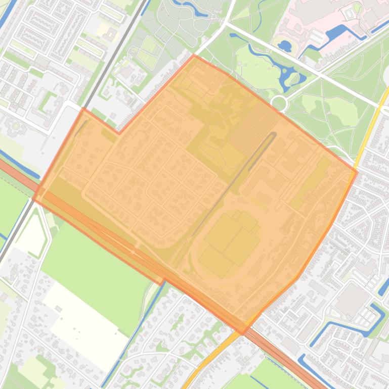 Kaart van de buurt Oranjepark.