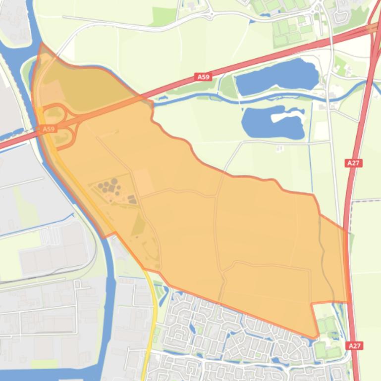 Kaart van de buurt Oranjepolder.