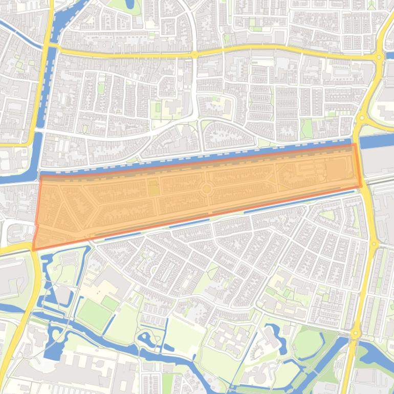 Kaart van de buurt Oranjewijk.