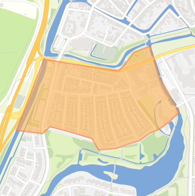 Kaart van de buurt Oranjewijk.