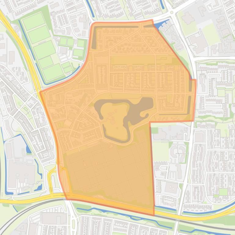 Kaart van de buurt Orthen.