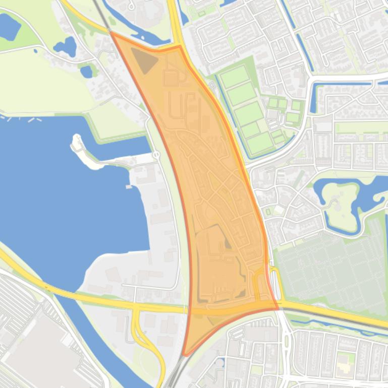 Kaart van de buurt Orthen west.