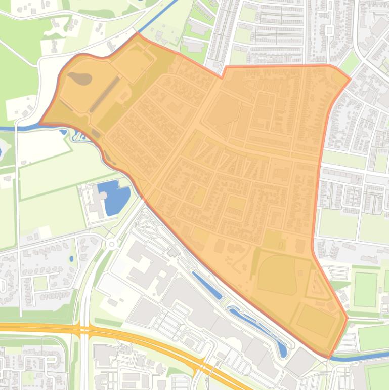 Kaart van de buurt Ossenkoppelerhoek West.