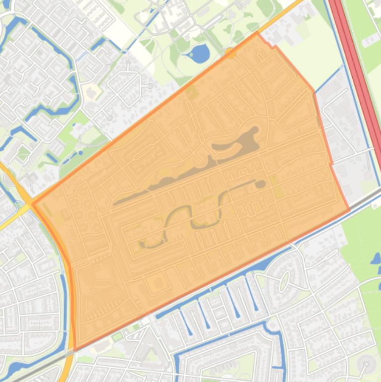 Kaart van de buurt Osseveld-Oost.