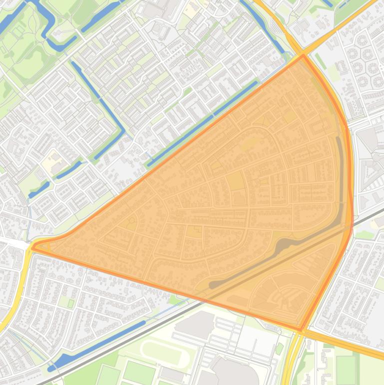 Kaart van de buurt Osseveld-West.