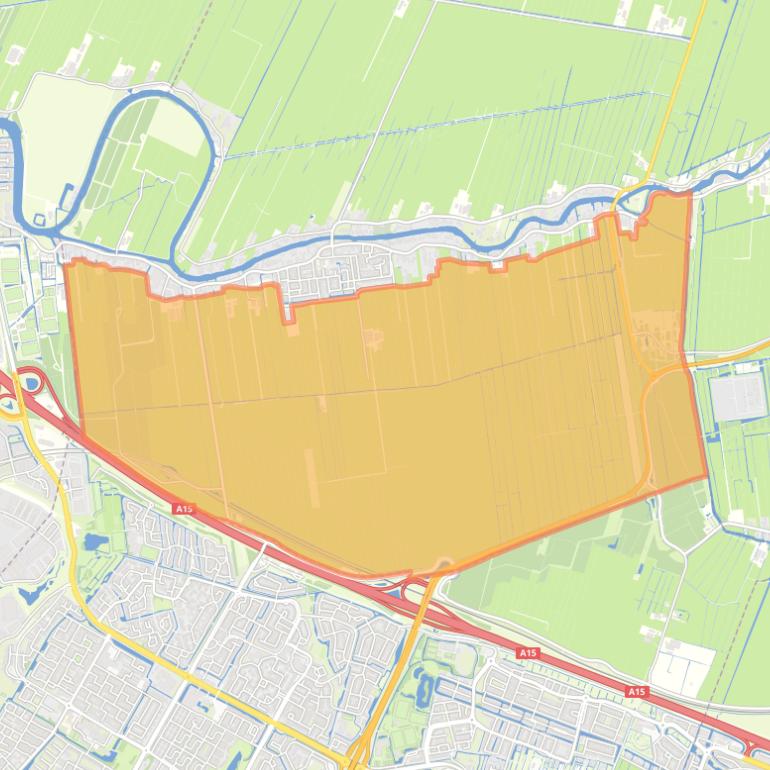Kaart van de buurt Oud-Alblas-Buitengebied-Zuid.