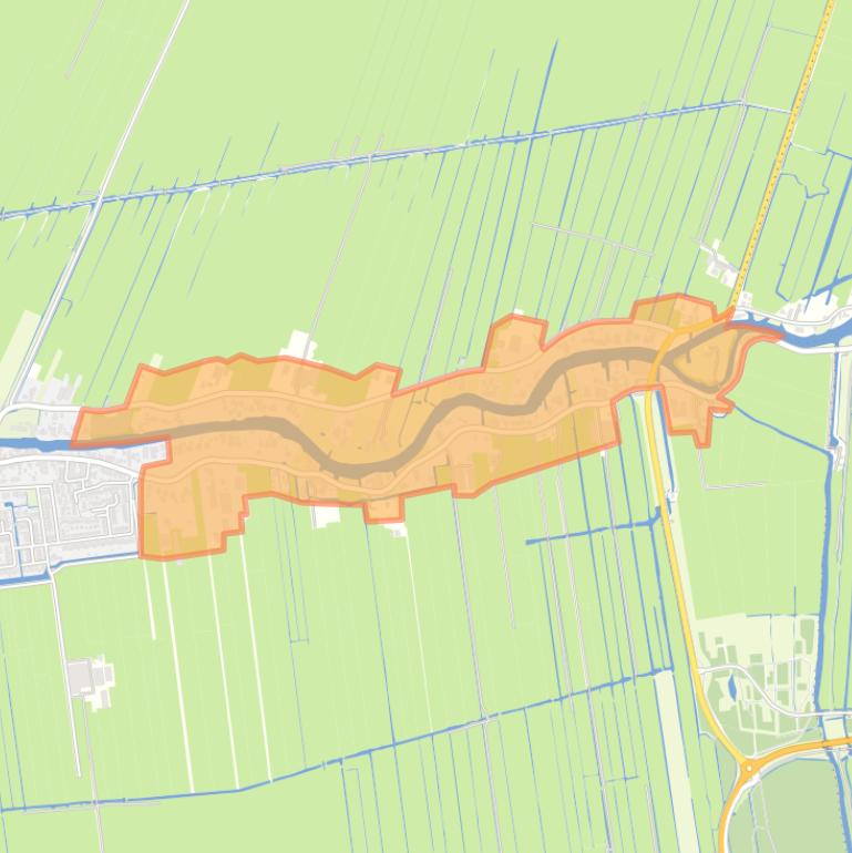 Kaart van de buurt Oud-Alblas-Oost.