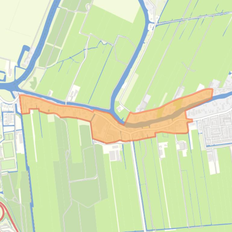 Kaart van de buurt Oud-Alblas-West.