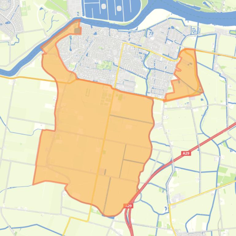 Kaart van de buurt Oud-Beijerland Buitengebied.