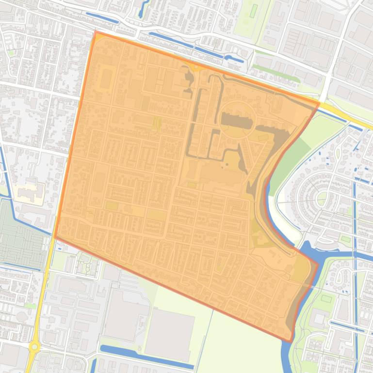 Kaart van de buurt Oud-Beijerland Croonenburghwijk.