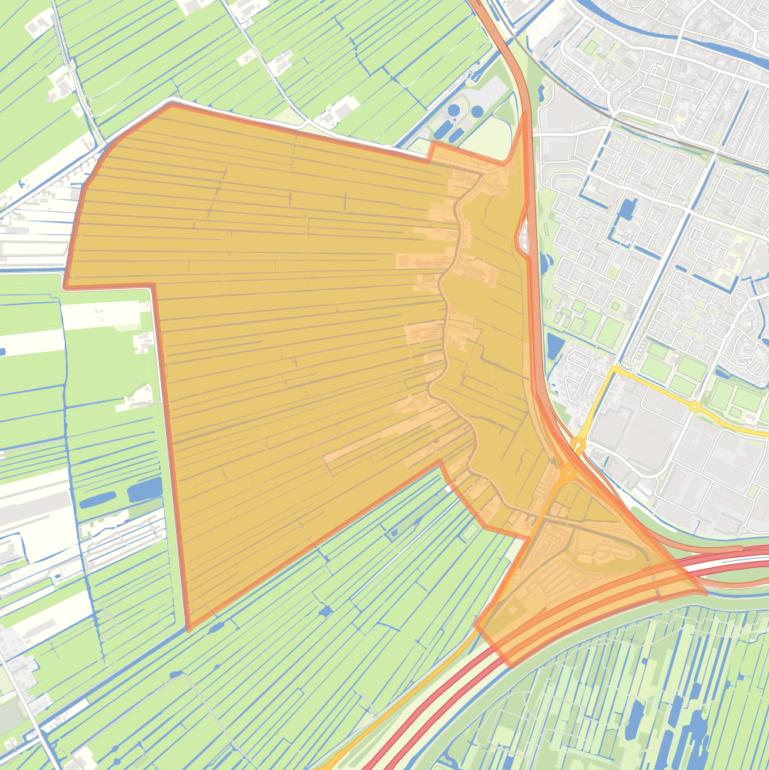 Kaart van de buurt Oud-Bodegraven.