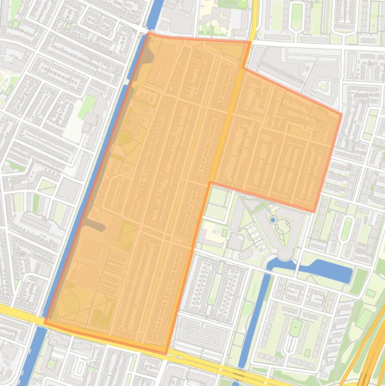 Kaart van de buurt Oud Hoograven-Noord.