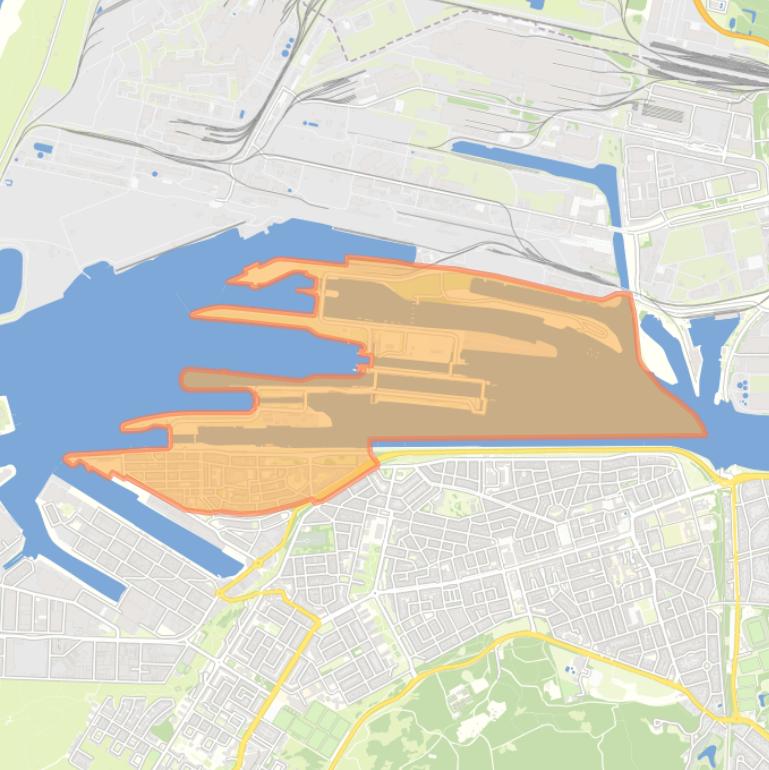 Kaart van de buurt Oud-IJmuiden.