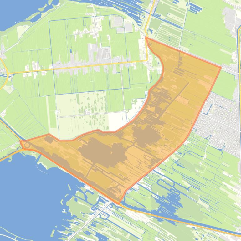 Kaart van de buurt Oud-Kortenhoef.