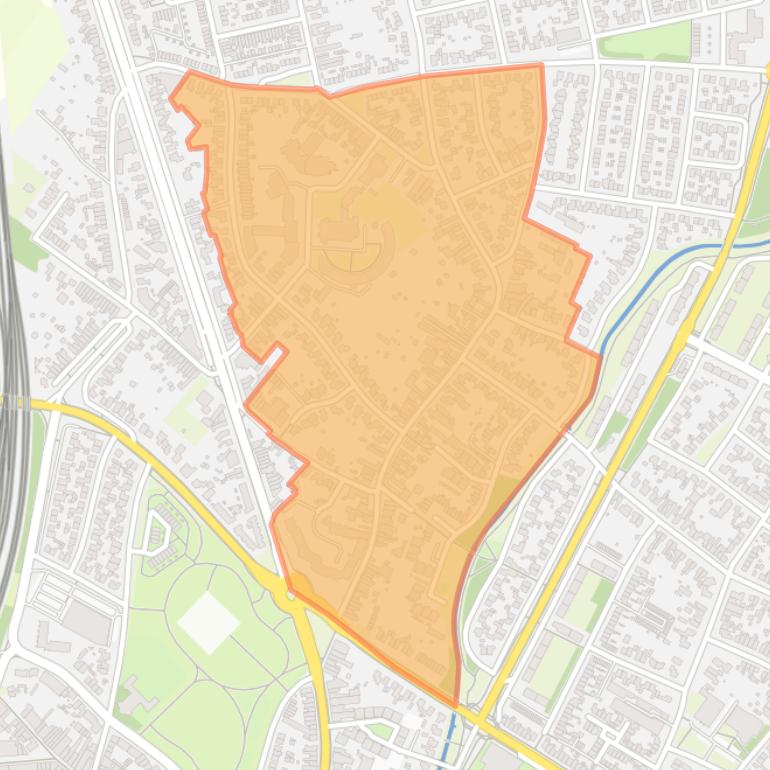 Kaart van de buurt Oud-Overhoven.