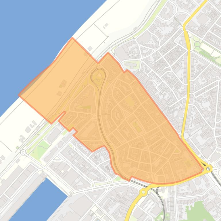 Kaart van de buurt Oud Scheveningen.